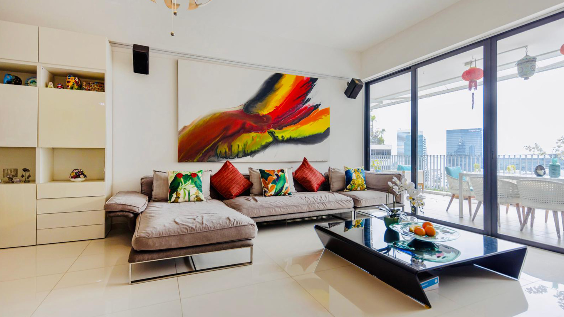 The Interlace Penthouse Singapore luxury apartments living room 2