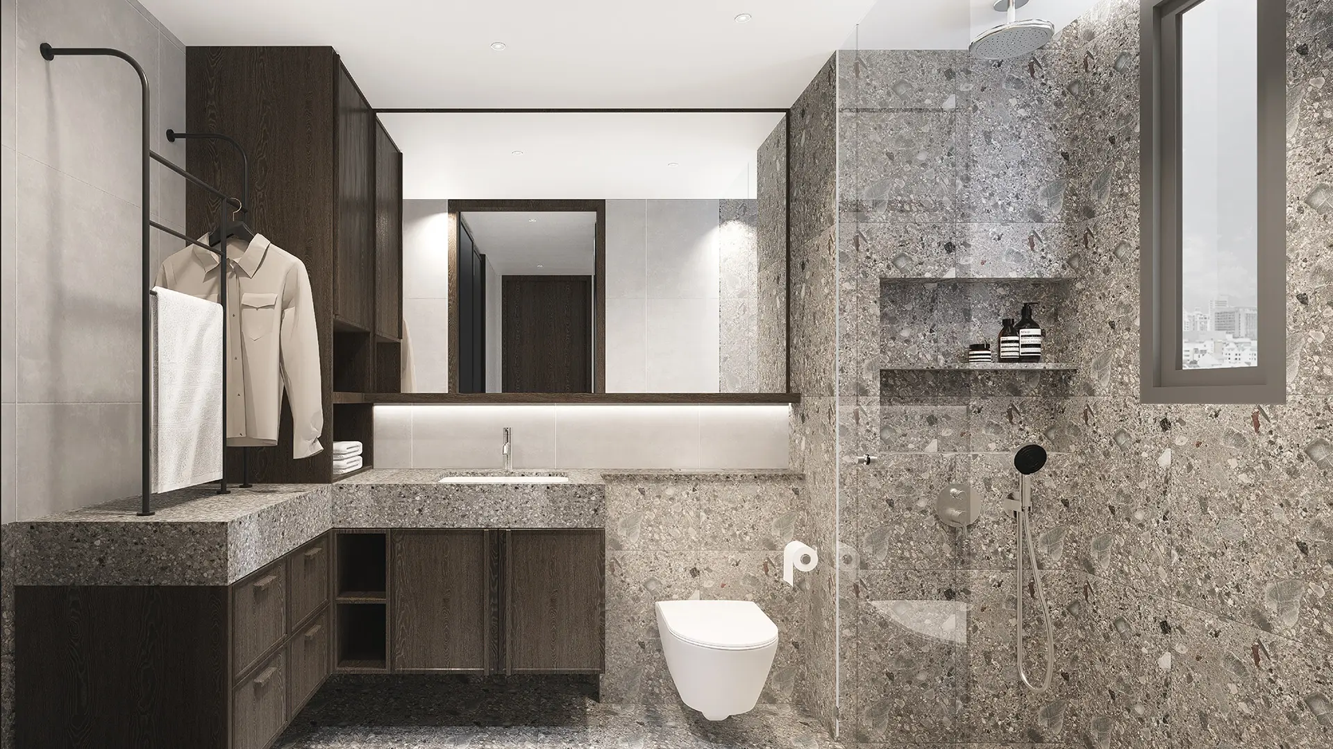 Koon Seng House Singapore luxury apartments bathroom