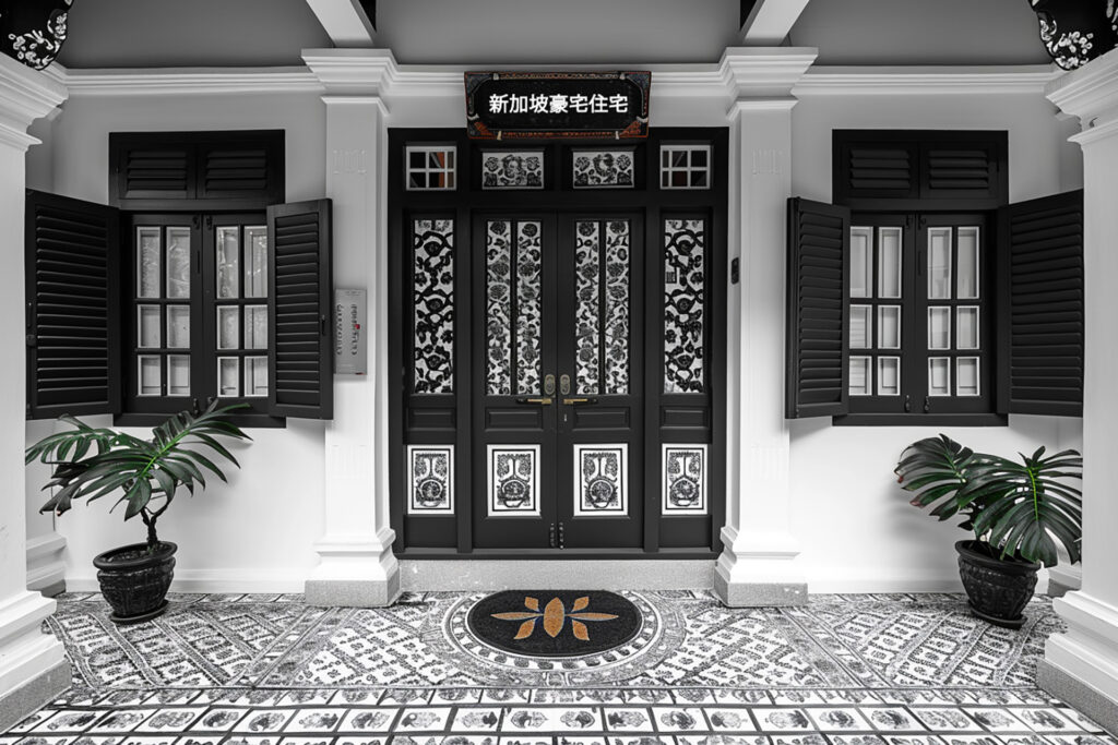 freehold shophouses in Singapore entrance