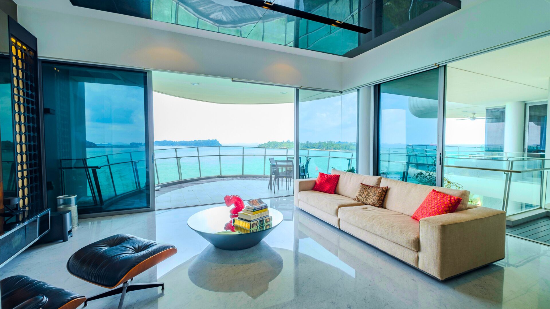Seascape Singapore luxury apartments balcony with sea view