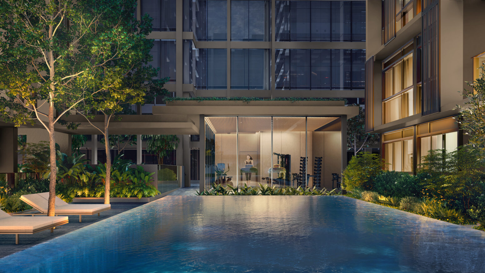 The Collective at One Sophia Azure Pool and Gymnasium Luxury Property Singapore Luxury Homes
