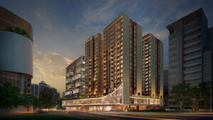 The Collective at One Sophia Facade Night Luxury Property Singapore Luxury Homes