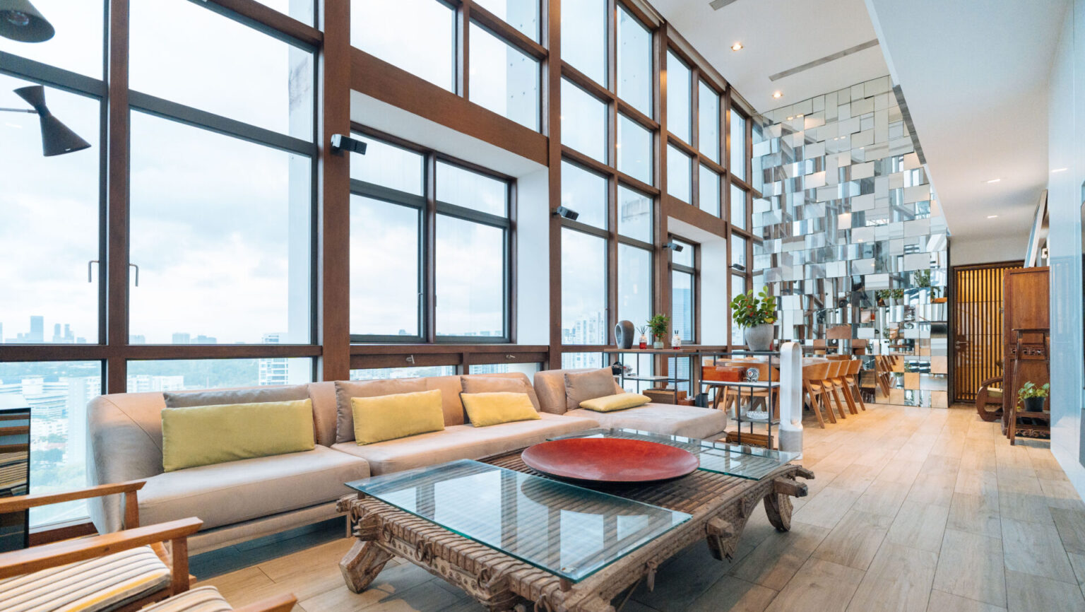 Beautiful view of Whimsical Penthouse Living Space