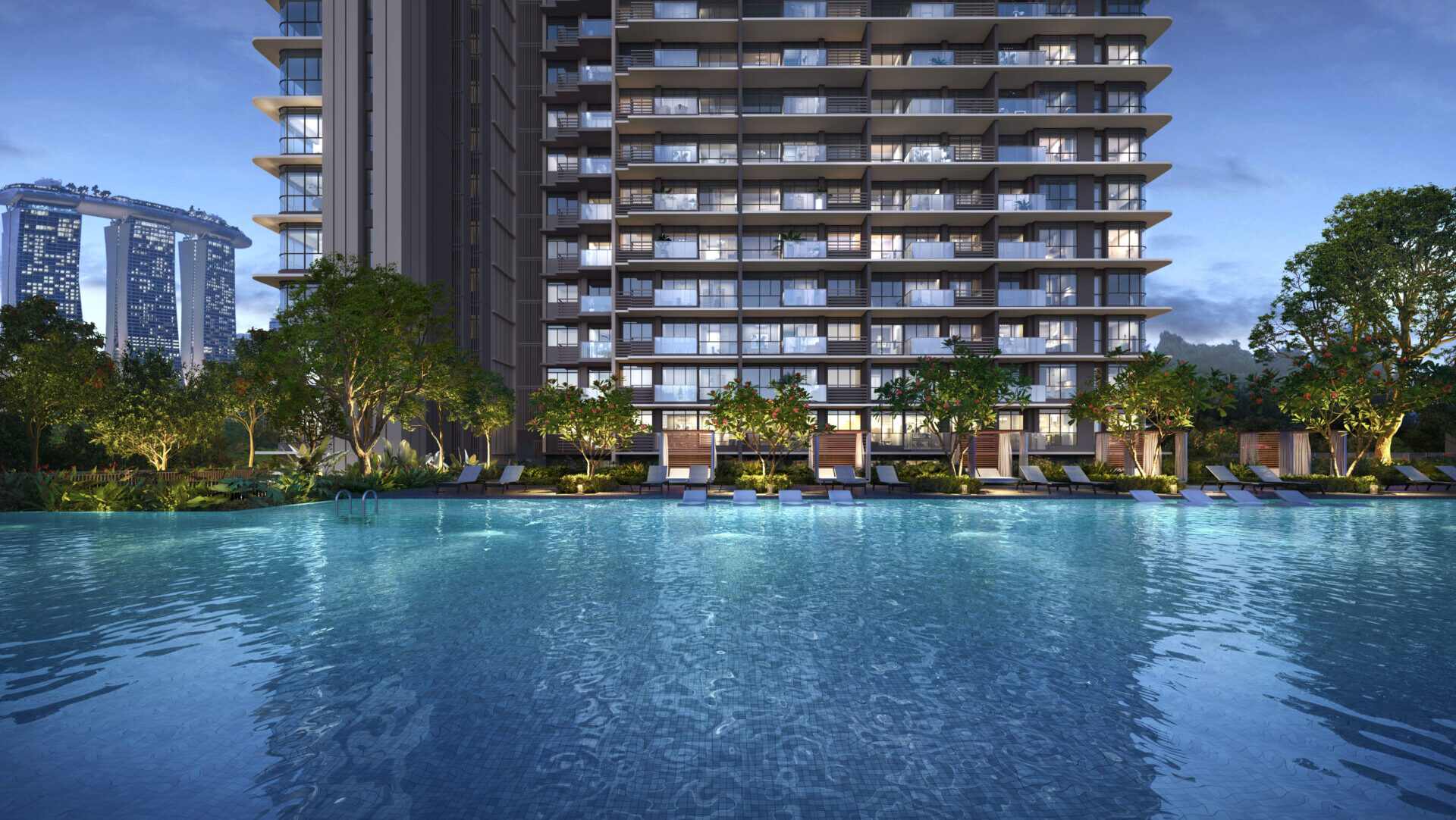 One Marina Gardens Swimming Pool Luxury Property Singapore Luxury Home