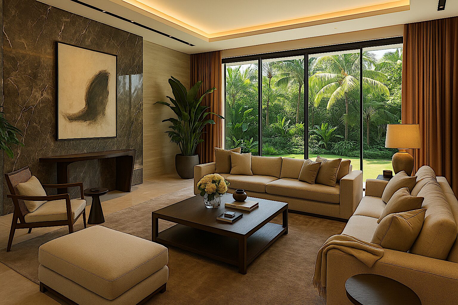 Tropical modern architecture luxury home