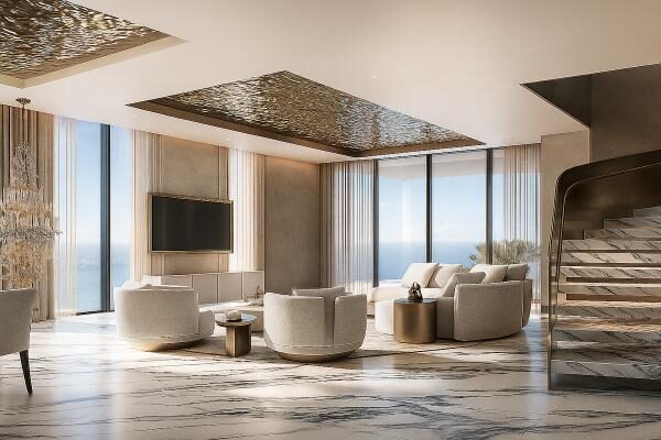 Luxurious modern living room in Luxury homes in singapore