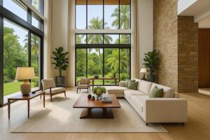 Luxurious modern living room in Singapore