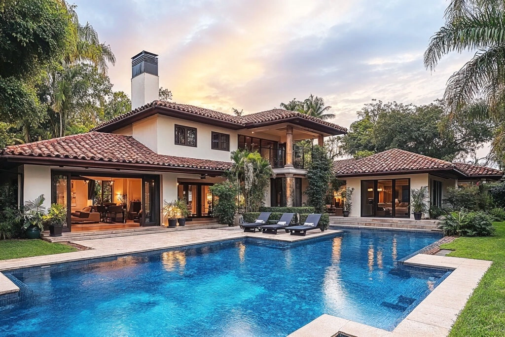 Exclusive luxury villa with private pool and sunset views in Singapore’s prime district.