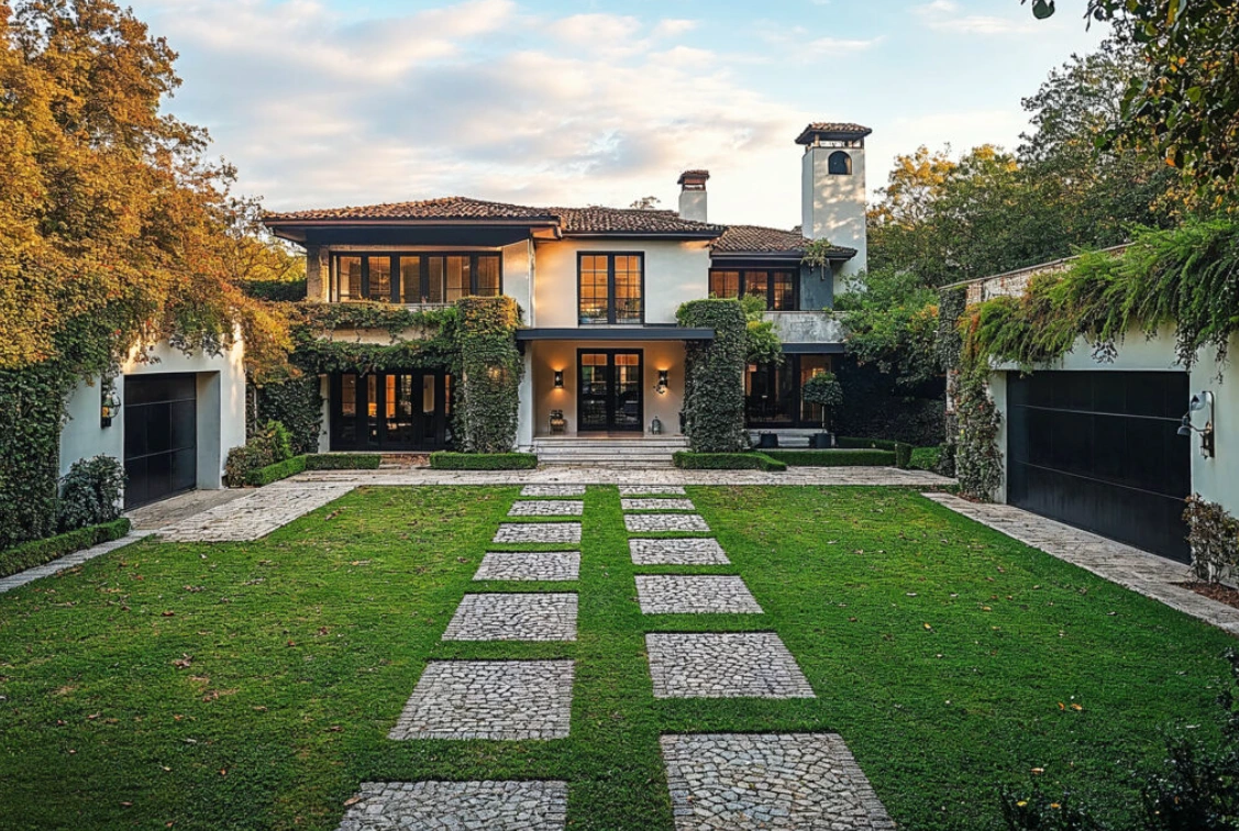 Good Class Bungalows Singapore with landscaped driveways, lush greenery, and exclusive luxury estate architecture.
