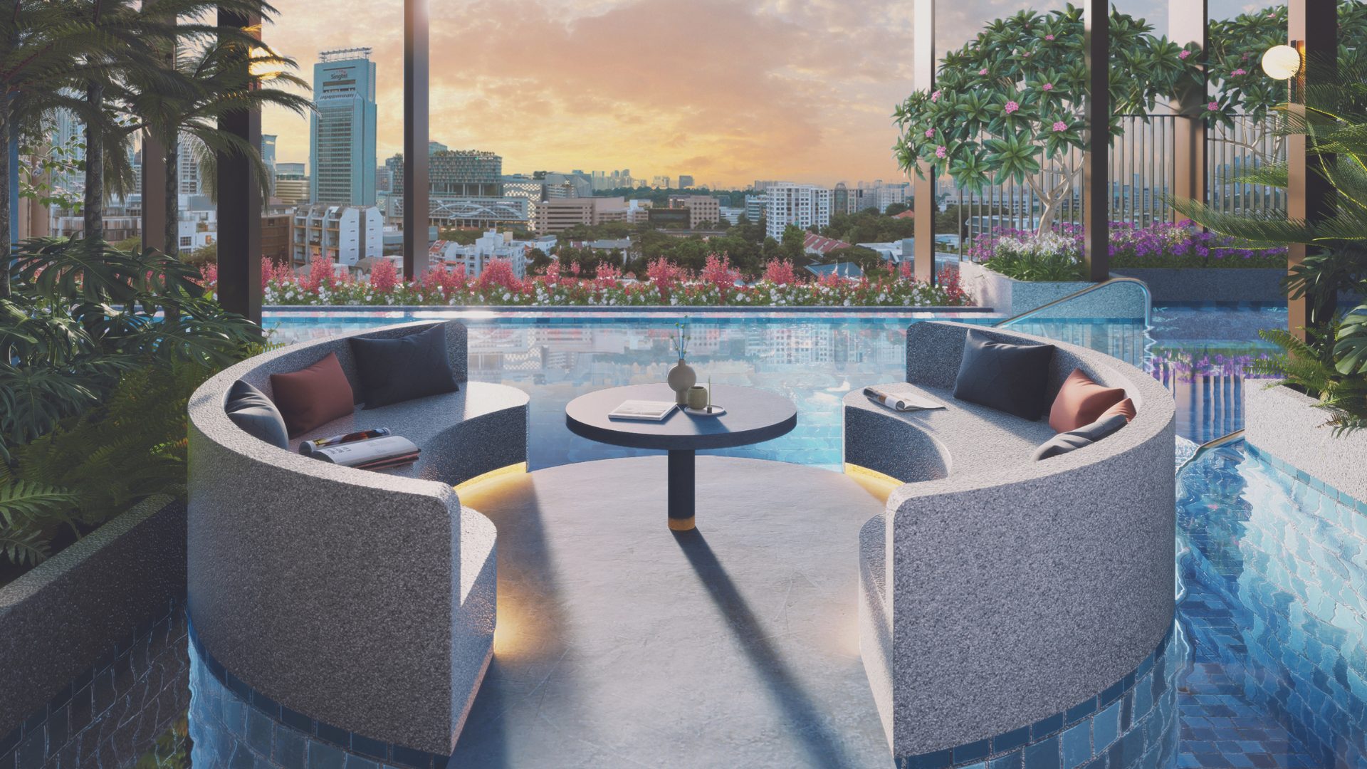 Hill House Singapore Luxury Condominium Sitting Area
