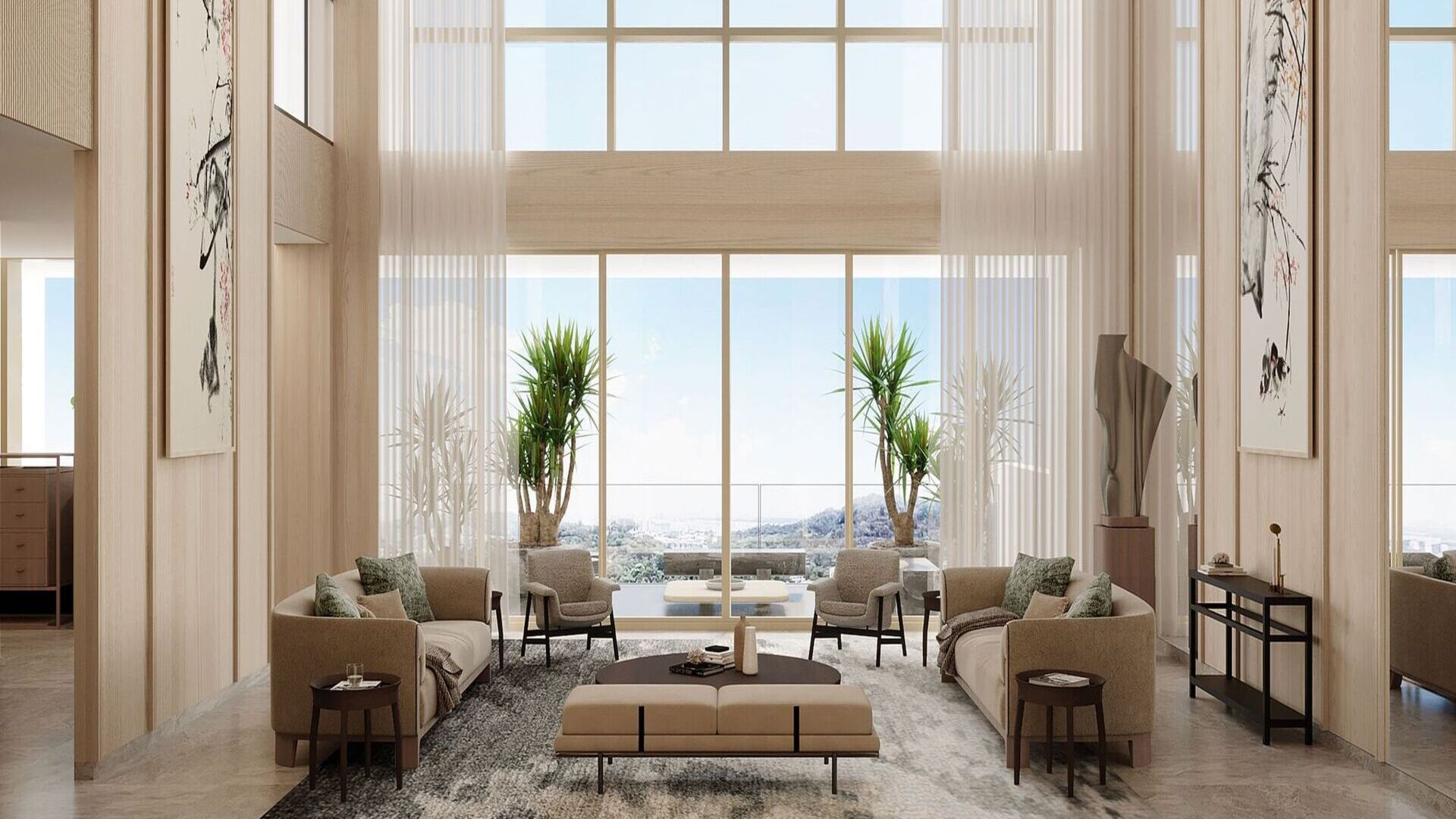 Klimt Cairnhill Penthouse Singapore luxury apartments Living Room View