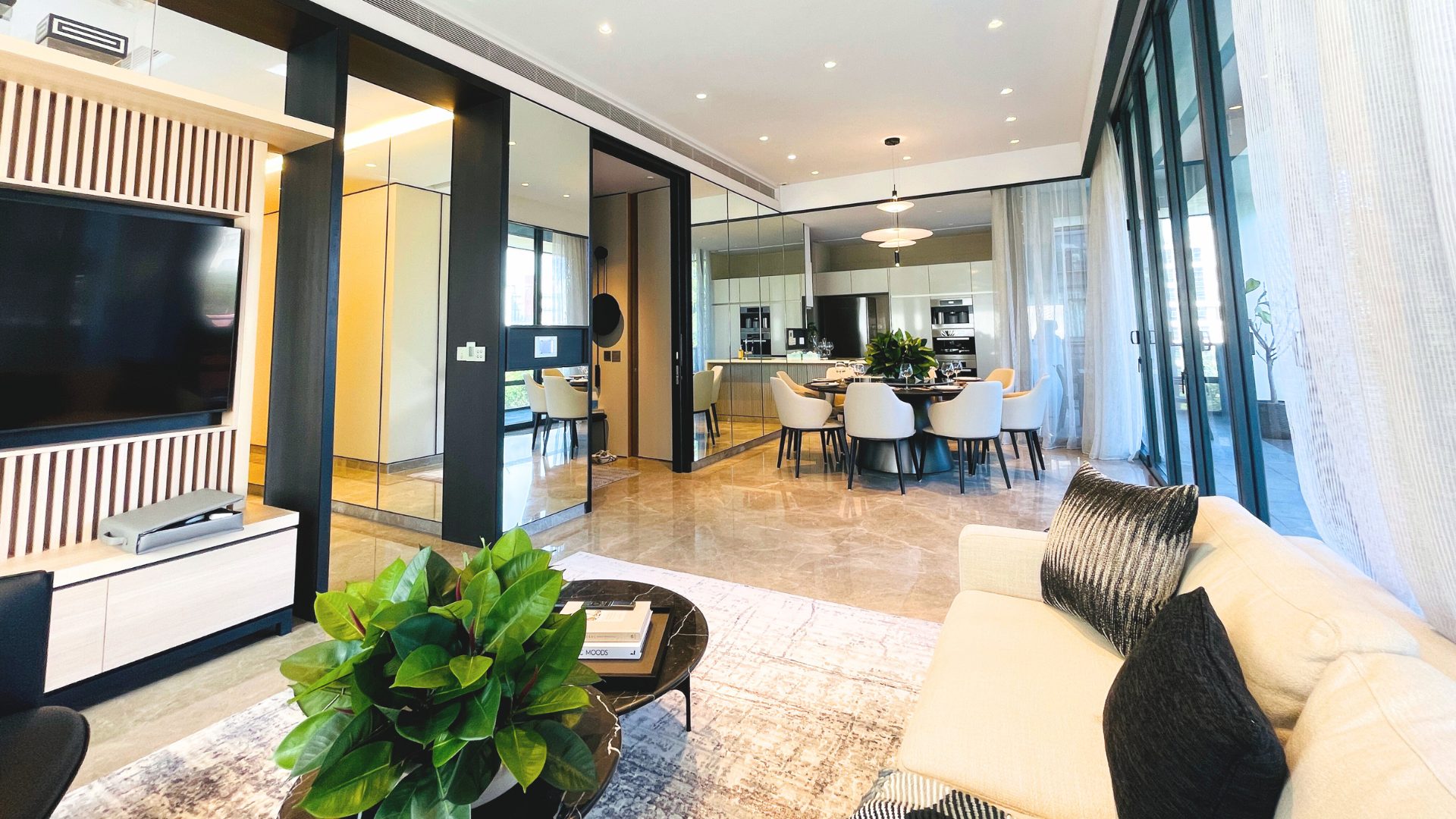 Nouvel 18 Singapore luxury apartments living room