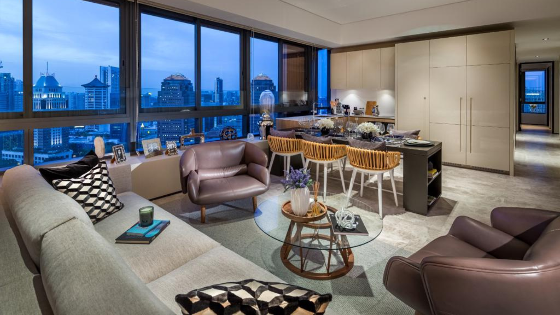 OUE Twin Peaks Singapore luxury apartments living room