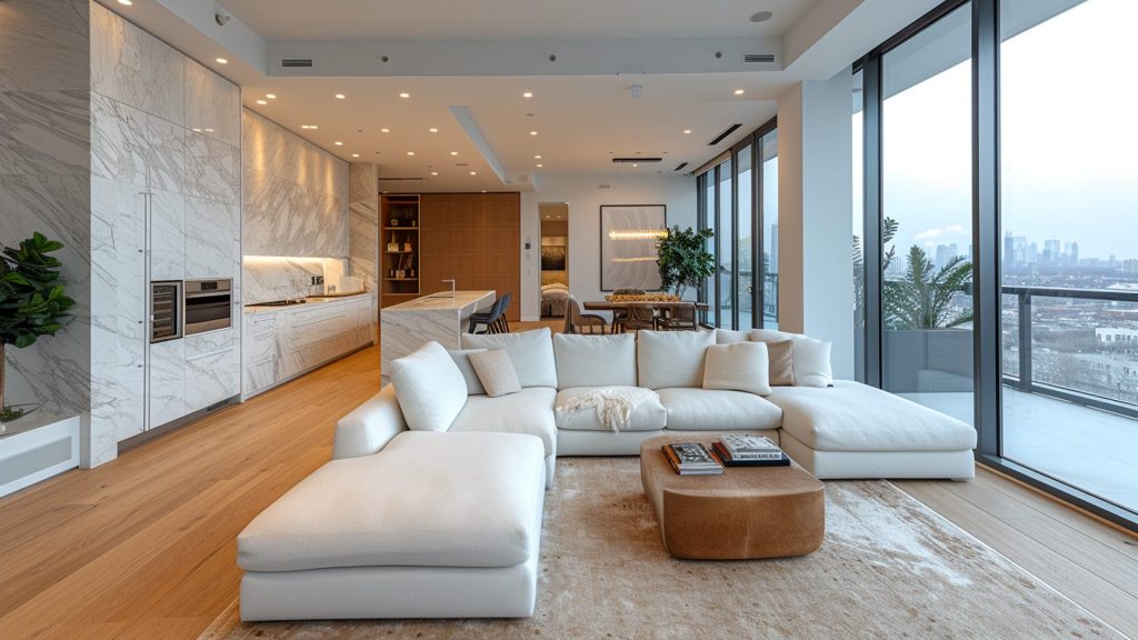 Pullman Residences, Newton Penthouse living space