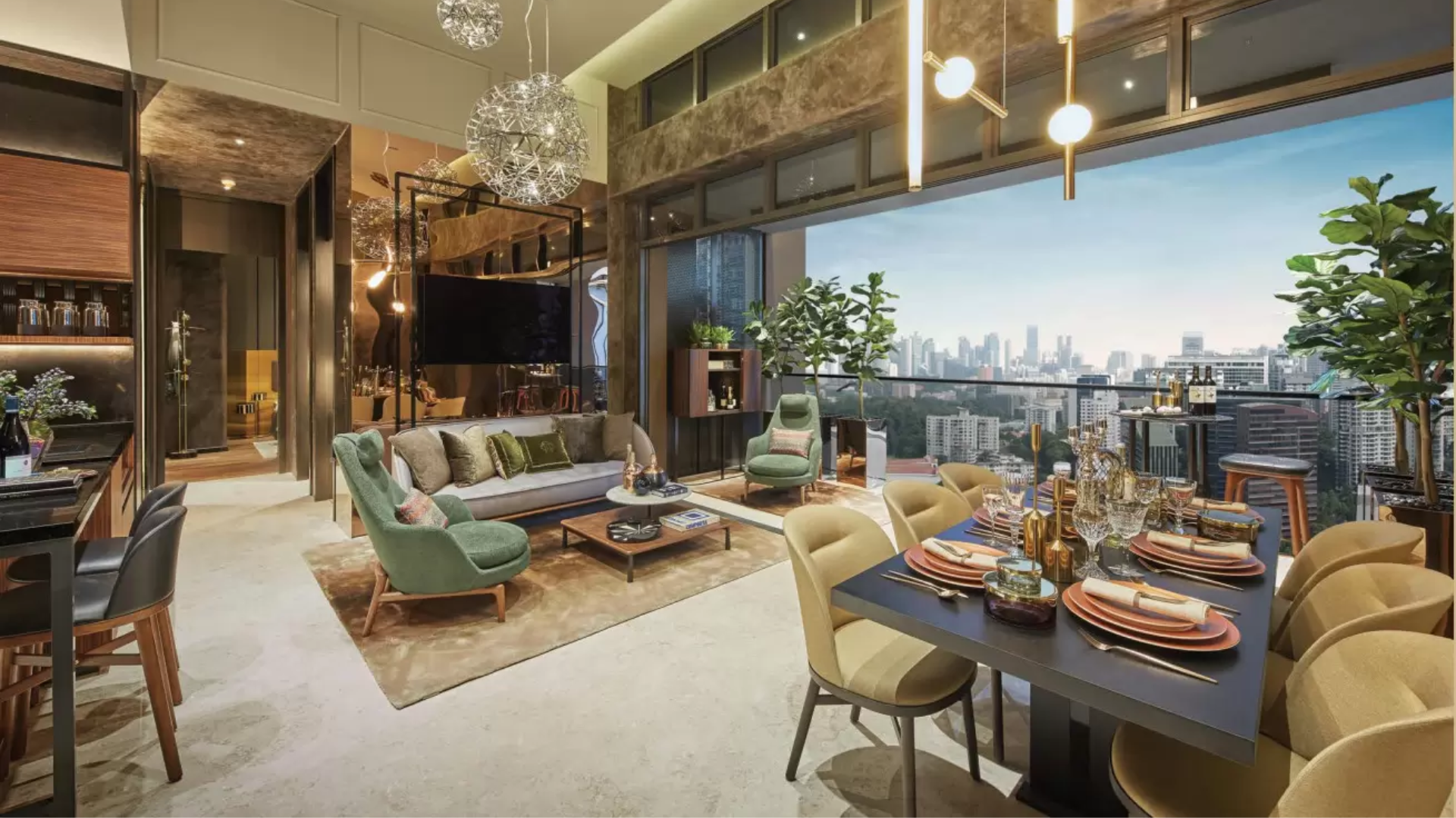 Pullman Residences Singapore luxury apartments living room