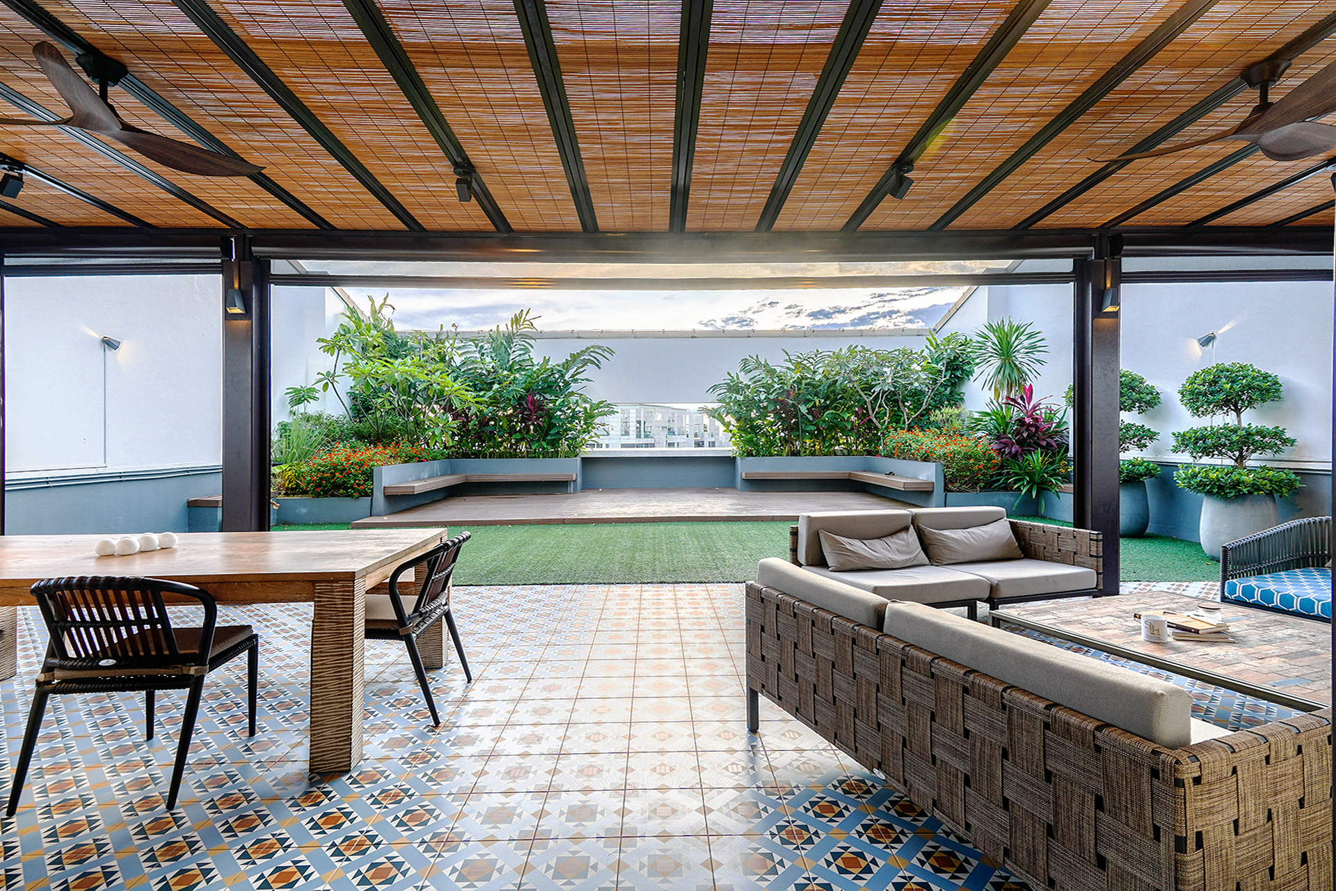 Singapore condo penthouse Wing on Life Garden penthouse terrace
