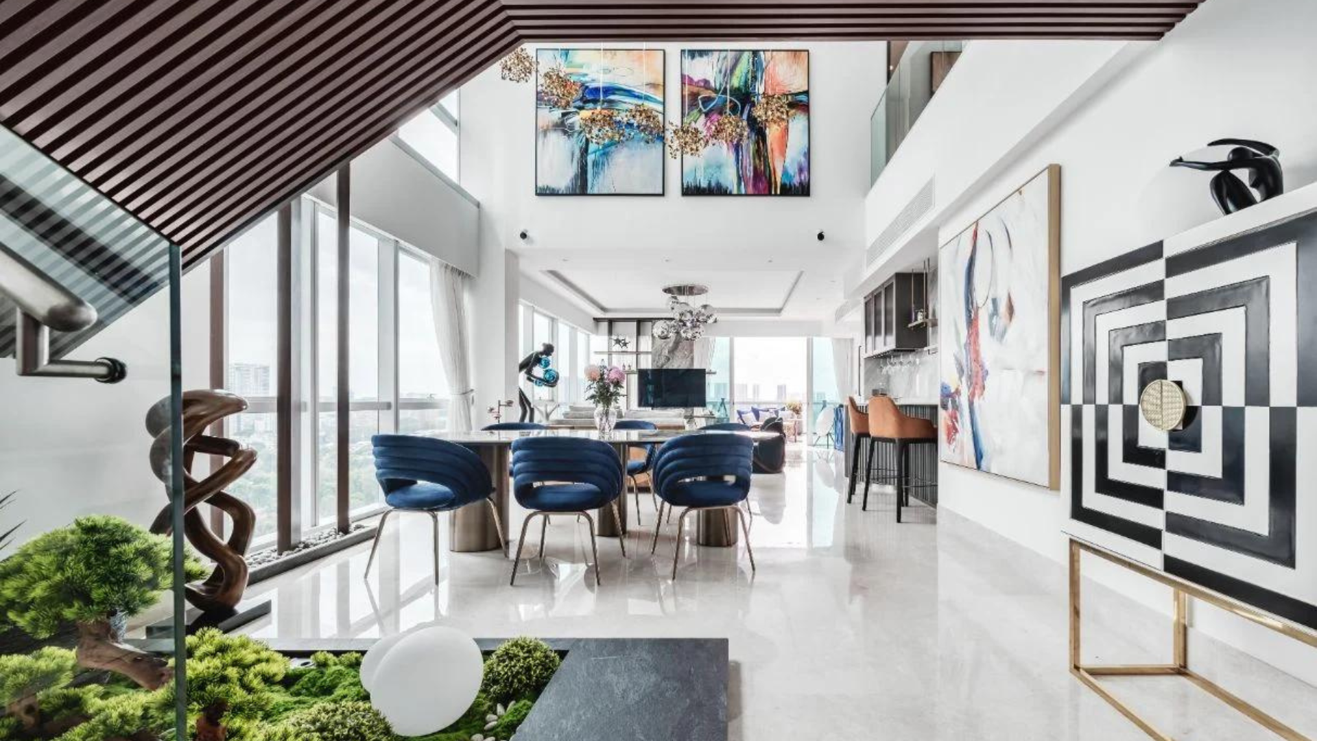 The Grange Penthouse Singapore luxury apartments living room
