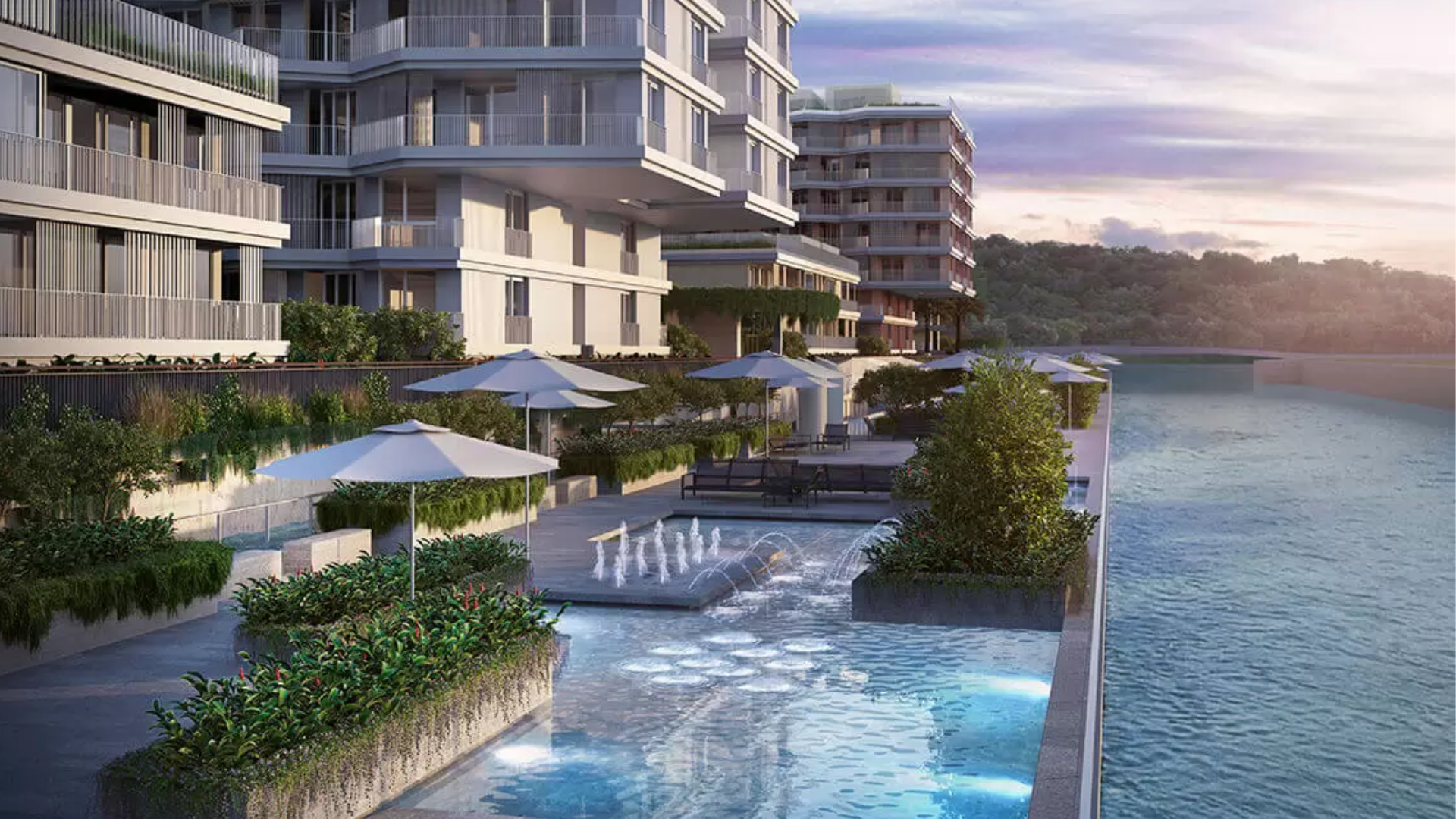 The Reef at King's Dock Singapore luxury apartments pool